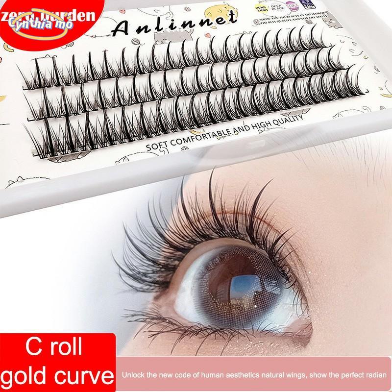 Fishtail Eyelashes Natural Realistic Single Cluster Segmented Grafting ...