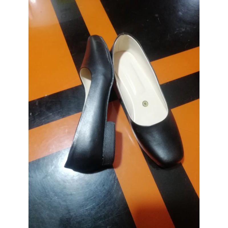 Black shoes 1 inch close shoes duty shoes PH. Made marikina made Shopee Philippines