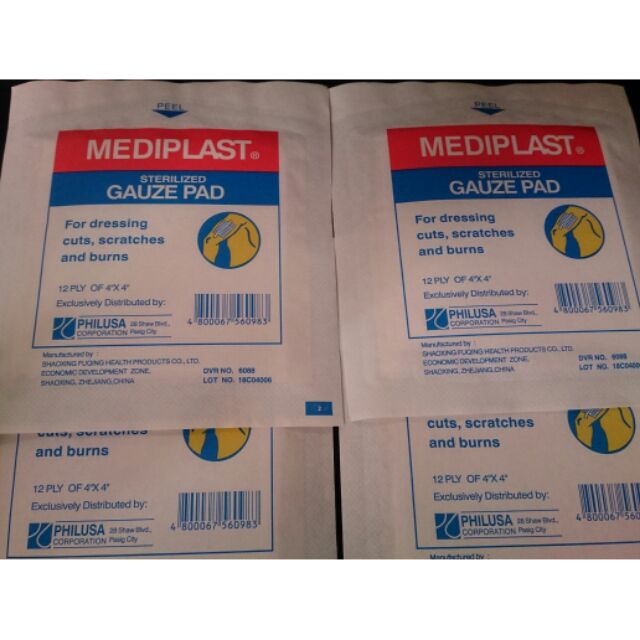 MEDIPLAST GAUZE PAD 12 ply of 4"x4" / 83 PCS Shopee Philippines