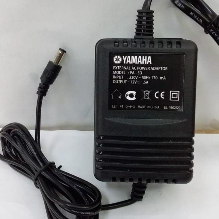 Yamaha PA 5C PA5D 12V 1.5A Adapter For PSR 450 PSR 540 Keyboard NEW ...