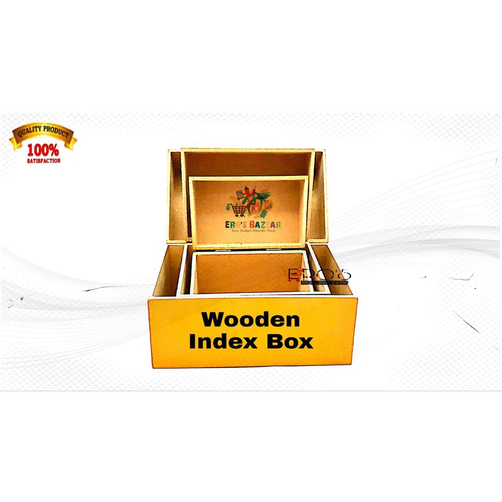 Index Box - Wooden - Small / Medium / Large Box | Shopee Philippines