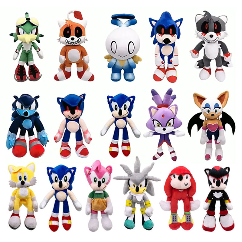 45cm-20cm Super Sonic The Hedgehog Shadow Amy Rose Knuckle Tail Plush ...