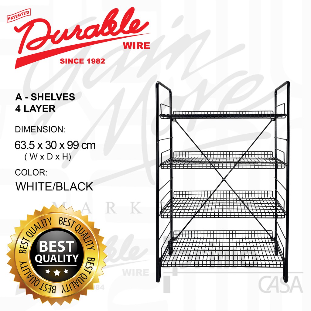 A Shelves Home Organiser Store Shop Rack Stand Space Saver Storage