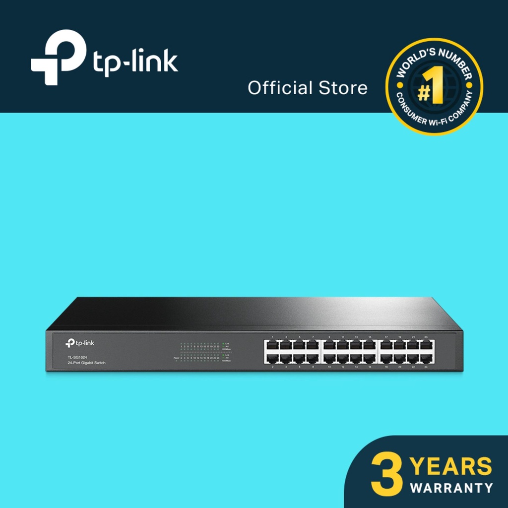 TP-Link TL-SG1024 24-Port Gigabit Rackmount Network Switch Hub | Shopee