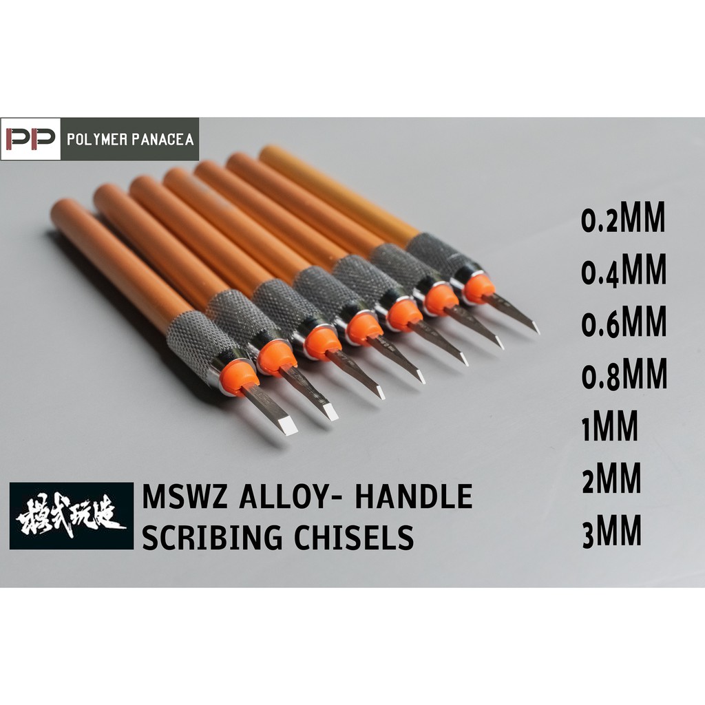 MSWZ MS048 Scribing Chisel with Alloy Handle for Plastic Model Kits/ Gunpla Gundam Shopee