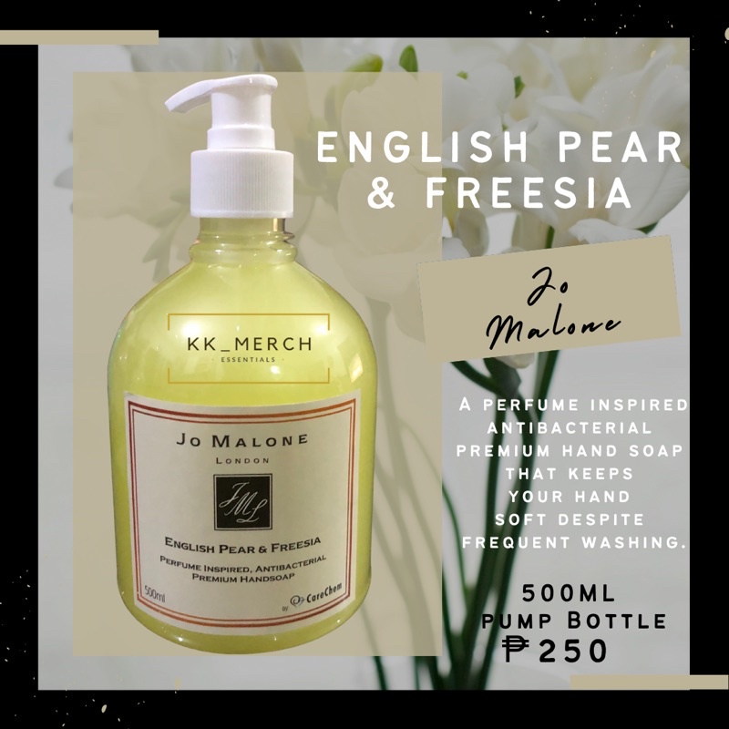 Hand wax jo malone inspired antibacterial premium handsoap 500ml