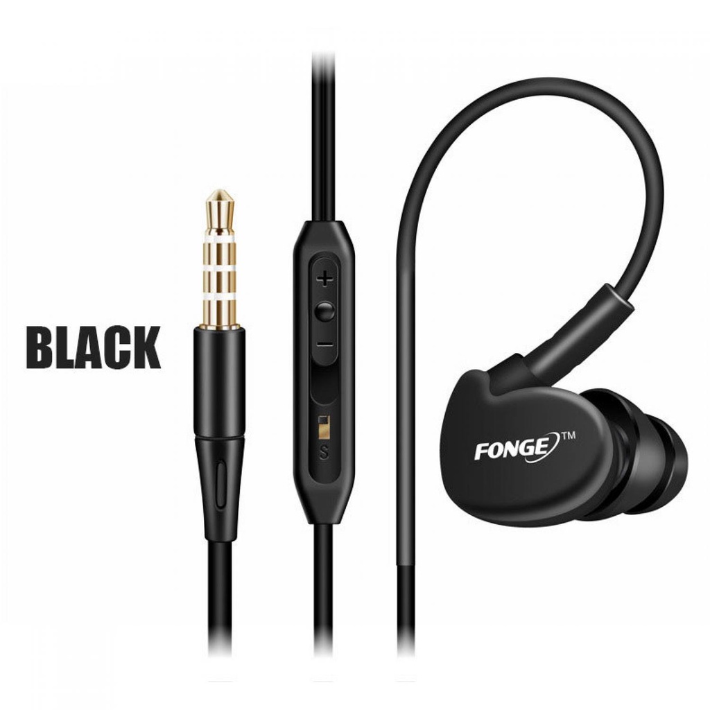 Fonge Sport Earphones Stereo Bass Waterproof with Microphone - FG-S500 ...
