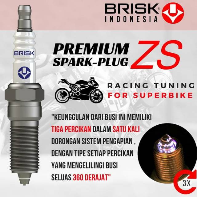 Premium Spark Plug Brisk Original Spark Plug Racing Superbike ADV 150 ...