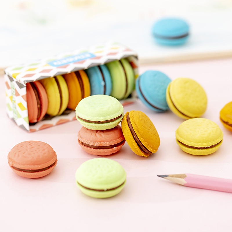 Cartoon Macaron Color Eraser Cute Primary School Students Creative 2B