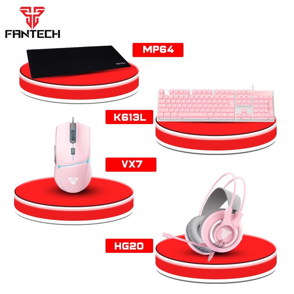 Fantech Bundle 4in1 Gaming keyboard, Mouse pad, Headphones, Mouse pad