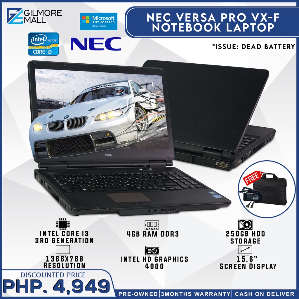 NEC Versa Pro VX-F Notebook Laptop | Intel Core i3 3rd Gen 4GB RAM