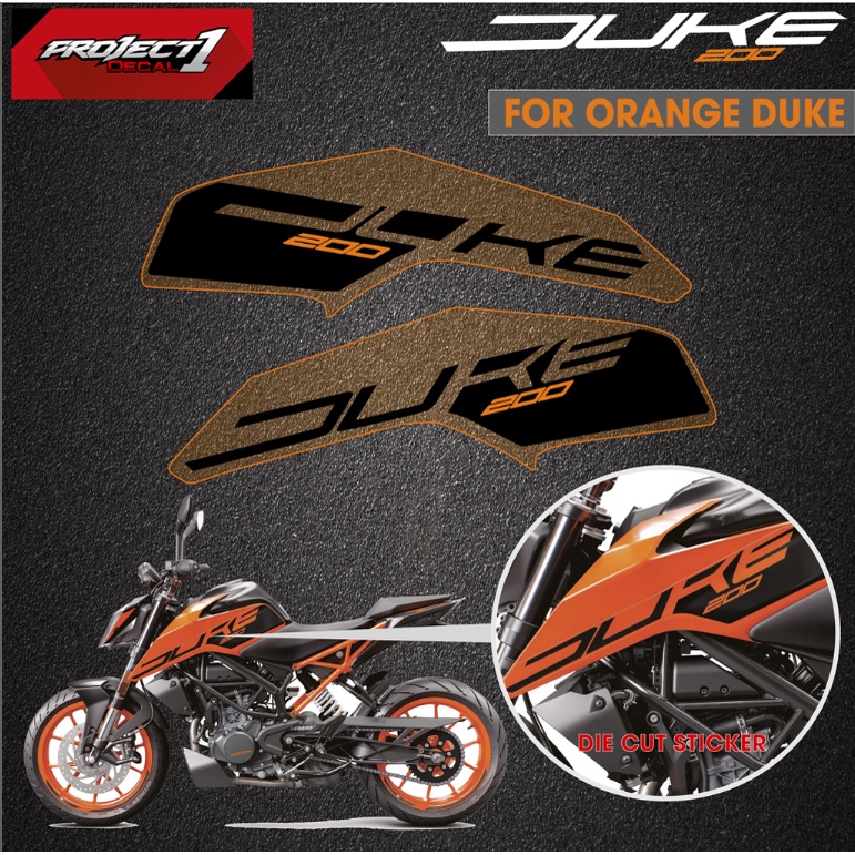 KTM DUKE 200 2018 STOCK DECALS KIT LAMINATED STICKER Shopee Philippines