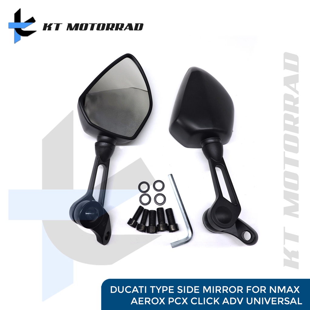 Ducati Side Mirror Universal For Nmax Aerox Click Universal Foldable ...