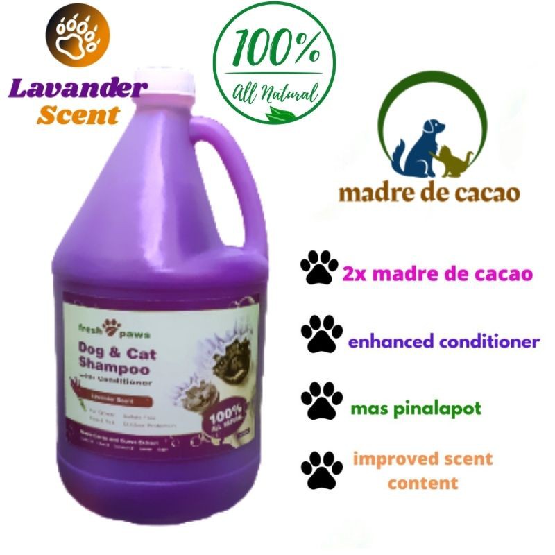 Dog Shampoo And Conditioner Madre De Cacao Anti Garapata For Tick & Flea Shih Tzu (Lavender
