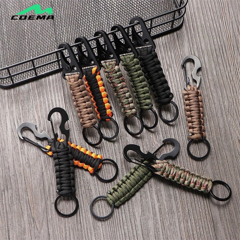 Outdoor Keychain Camping Carabiner Seven-core Umbrella Rope Rope ...