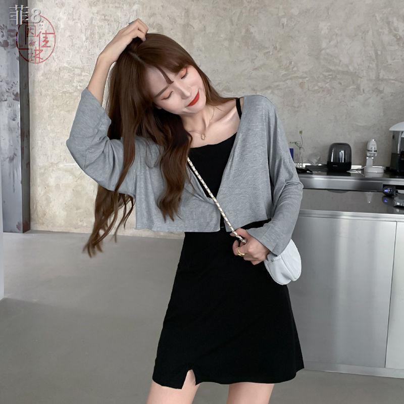 ▣❇Black suspender dress female 2021 new spring waist waist is