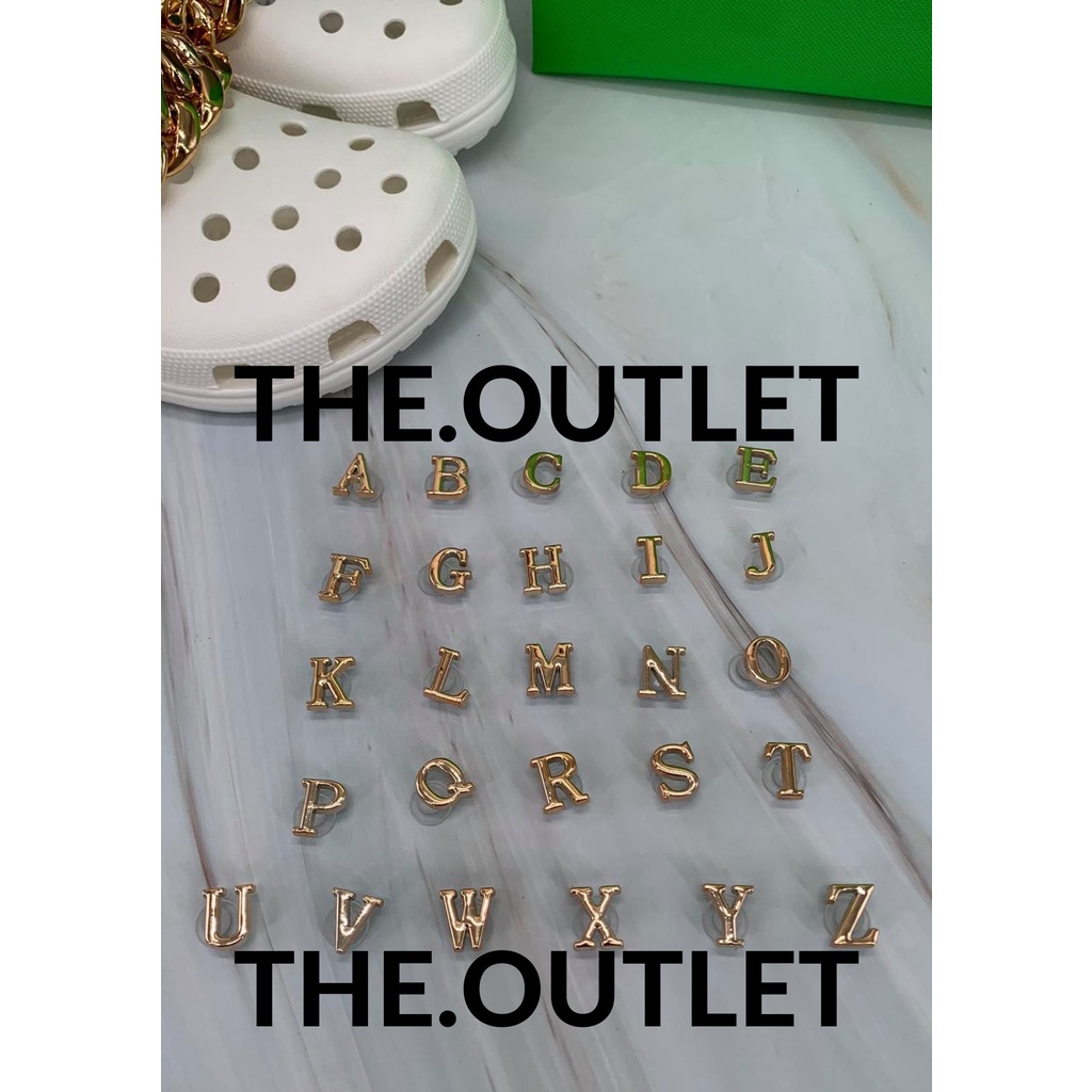 Crocss Jibbitz charm ROSE GOLD numbers and letters for adults and kids