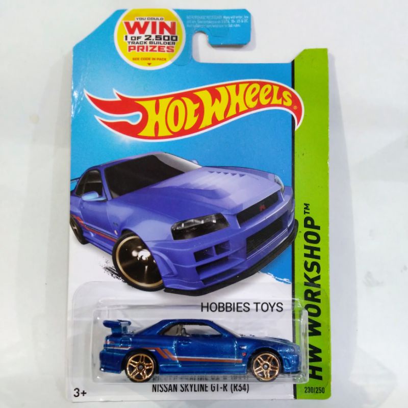 Hw Hot Wheels Nissan Skyline GT-R R34 Blue Hotwheeels Workshop | Shopee ...