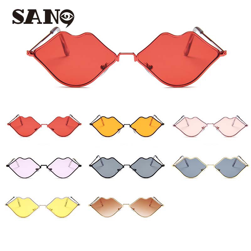 Korean Ulzzang Small Lip Shaped Sunglasses Women Shopee Philippines