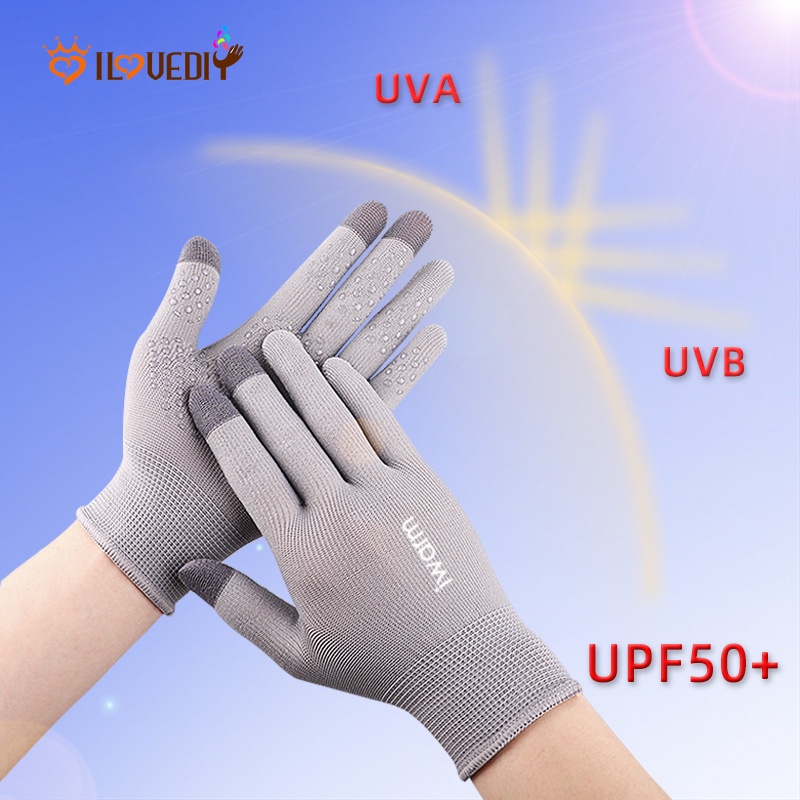 1 Pair Men & Women Non-slip Touchscreen Gloves / Summer Sun UV ...