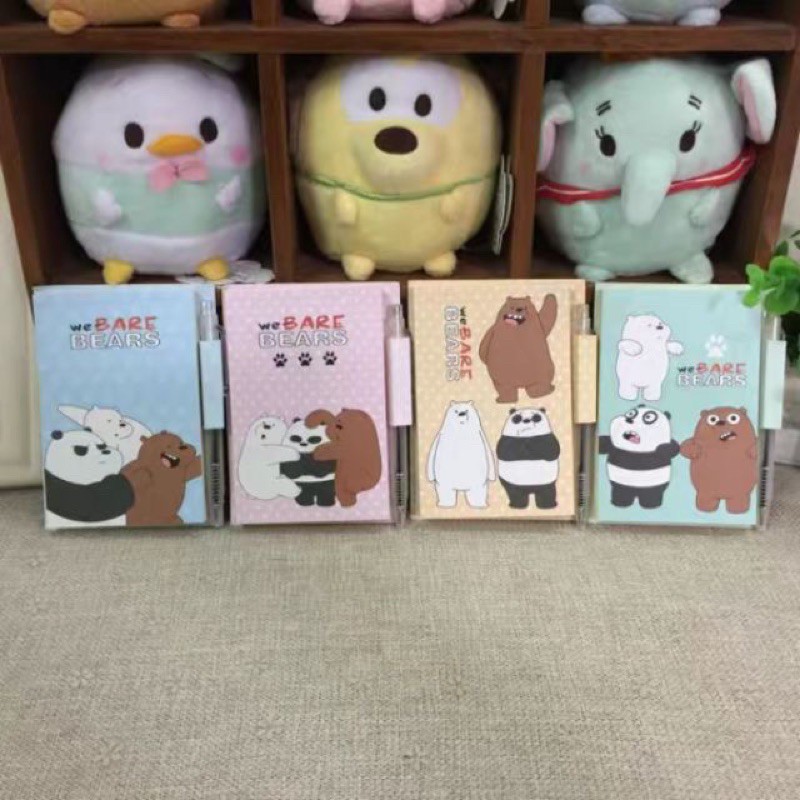 We bare bears note book w/pen | Shopee Philippines