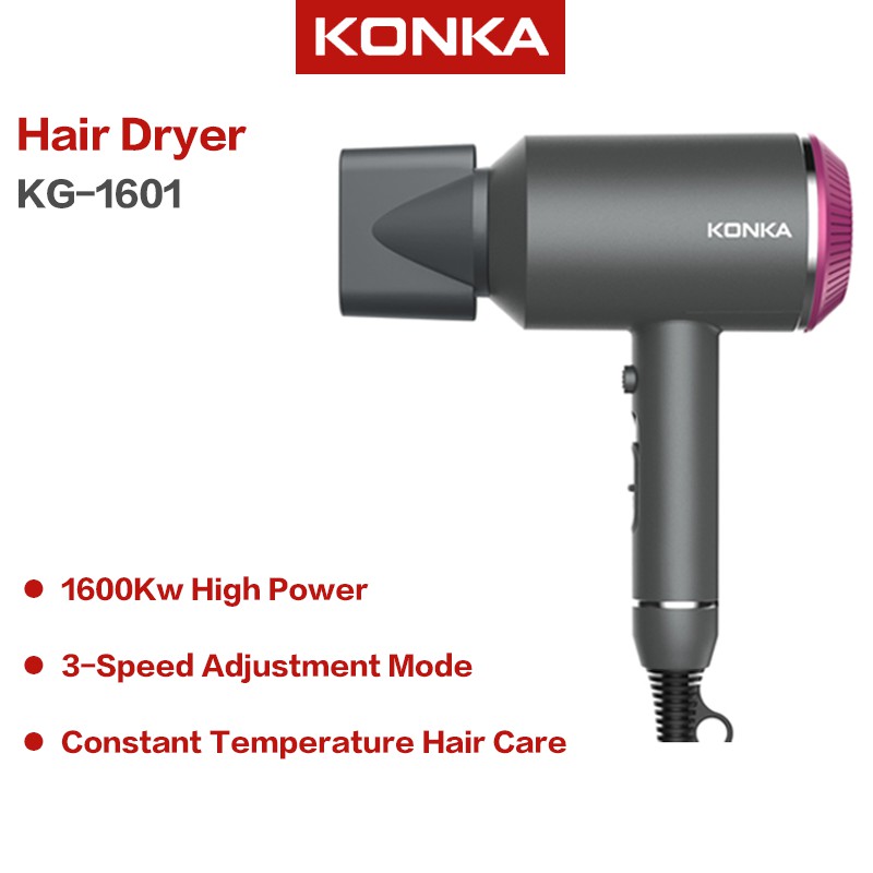 Konka 1000w 1600w Anion Hair Dryer Hair Blower Portable Hair Dryer 