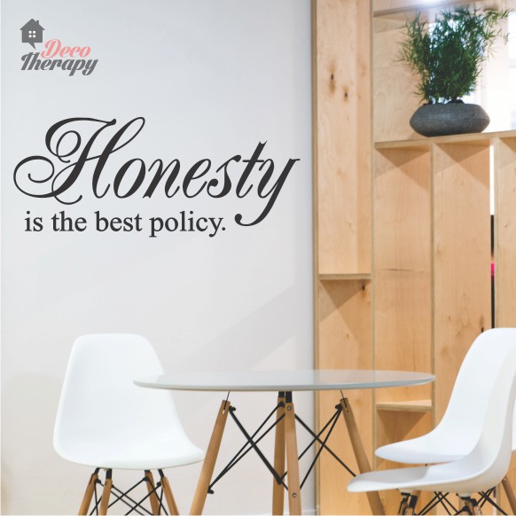 Honesty Is The Best Policy Wall Sticker | Shopee Philippines