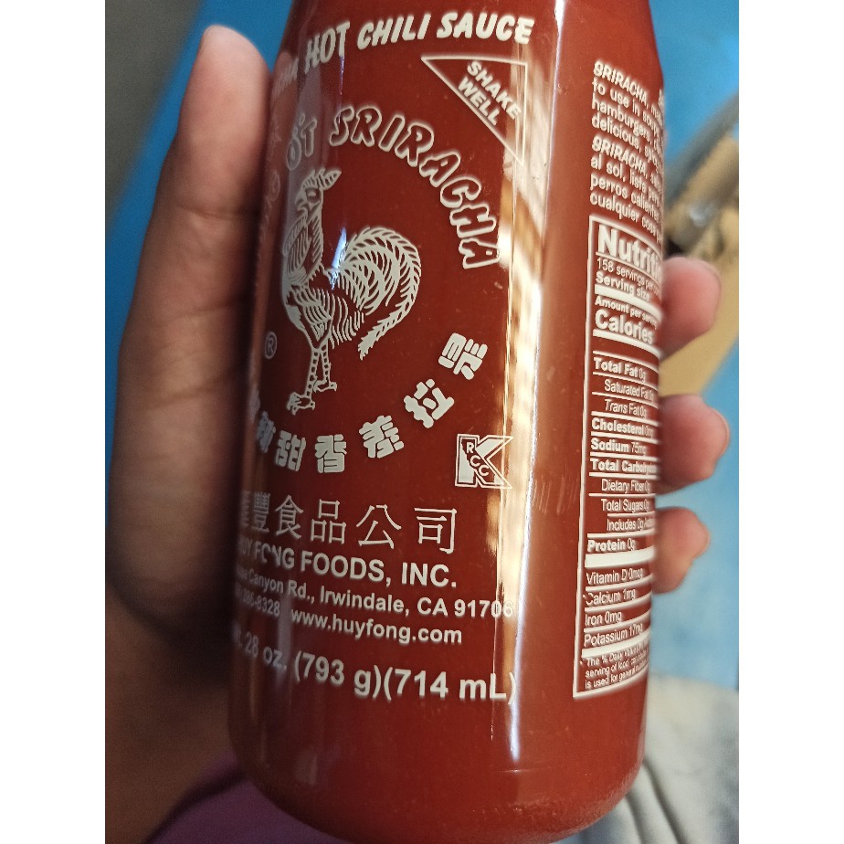 Huy Fong Tuong Ot Sriracha Hot Chili Sauce 740 mL Shopee Philippines