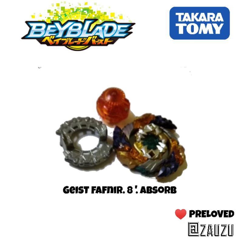 Takara Tomy B-122 Geist Fafnir 8' Absorb Beyblade ONLY (USED) | Shopee ...
