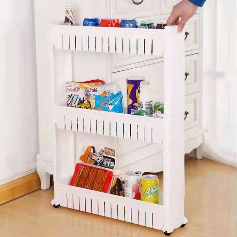 3 Layer Kitchen Storage Rack For Goods Fridge and Side Shelf With ...