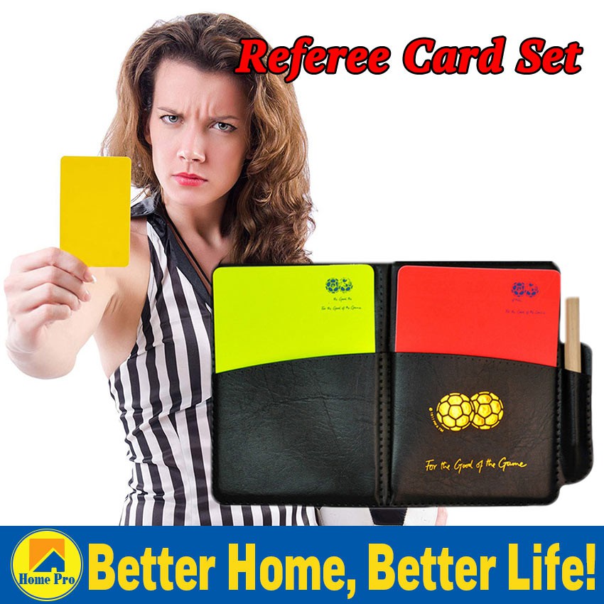 Red Yellow Football Cards Soccer Referee Kit - Red & Yellow Cards