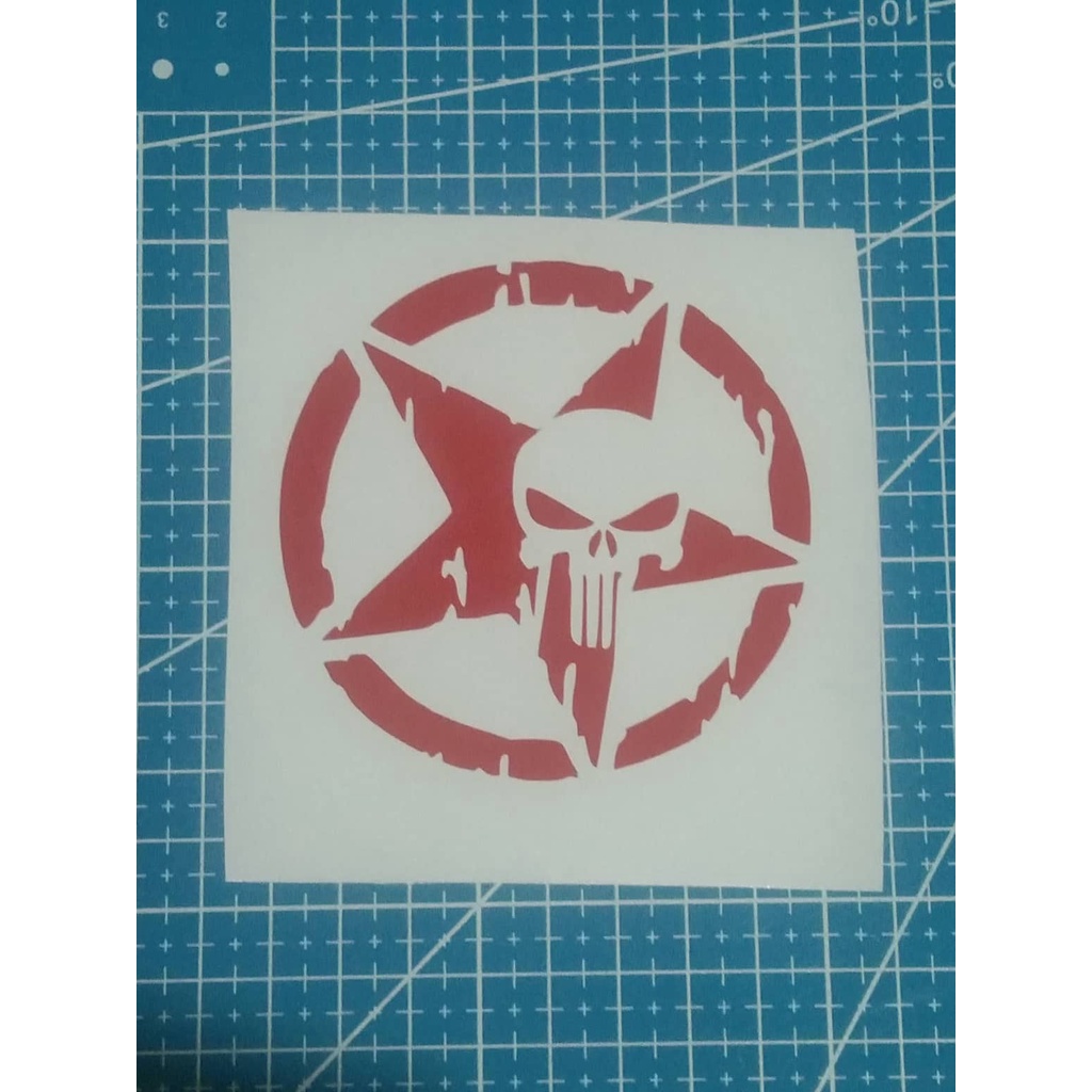 Decal Cut Out Vinyl Sticker SKULL PUNISHER | Shopee Philippines