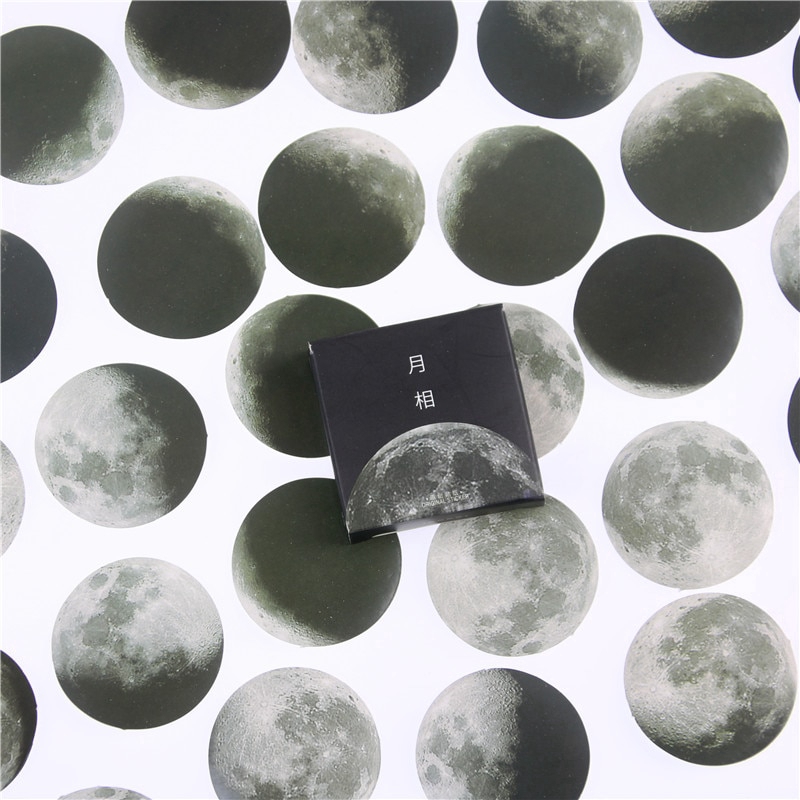 45 Pcs Cute Creative Moon Mini Paper Sticker Decoration Ablum Diary ...