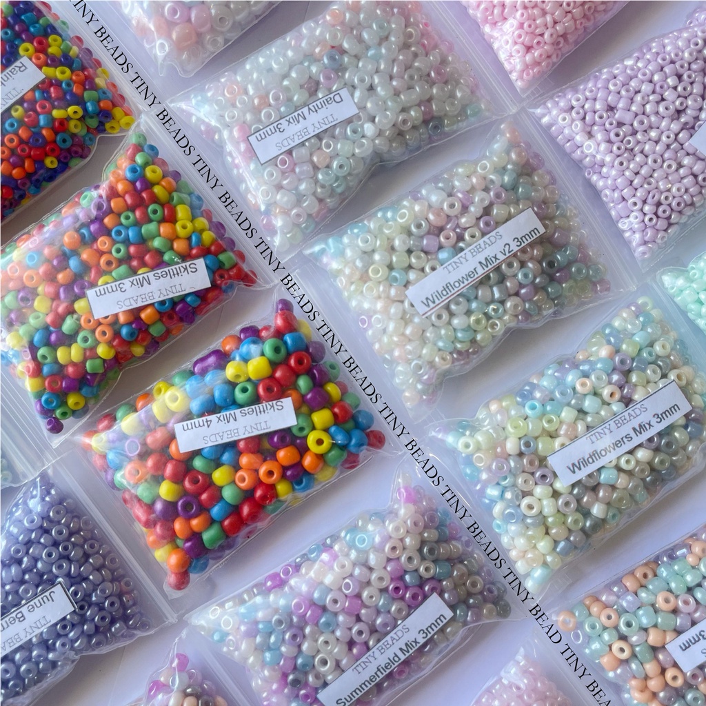 20g Mix Seed Beads (20 grams per pack) Normal Seed Beads 2mm, 3mm, 4mm ...
