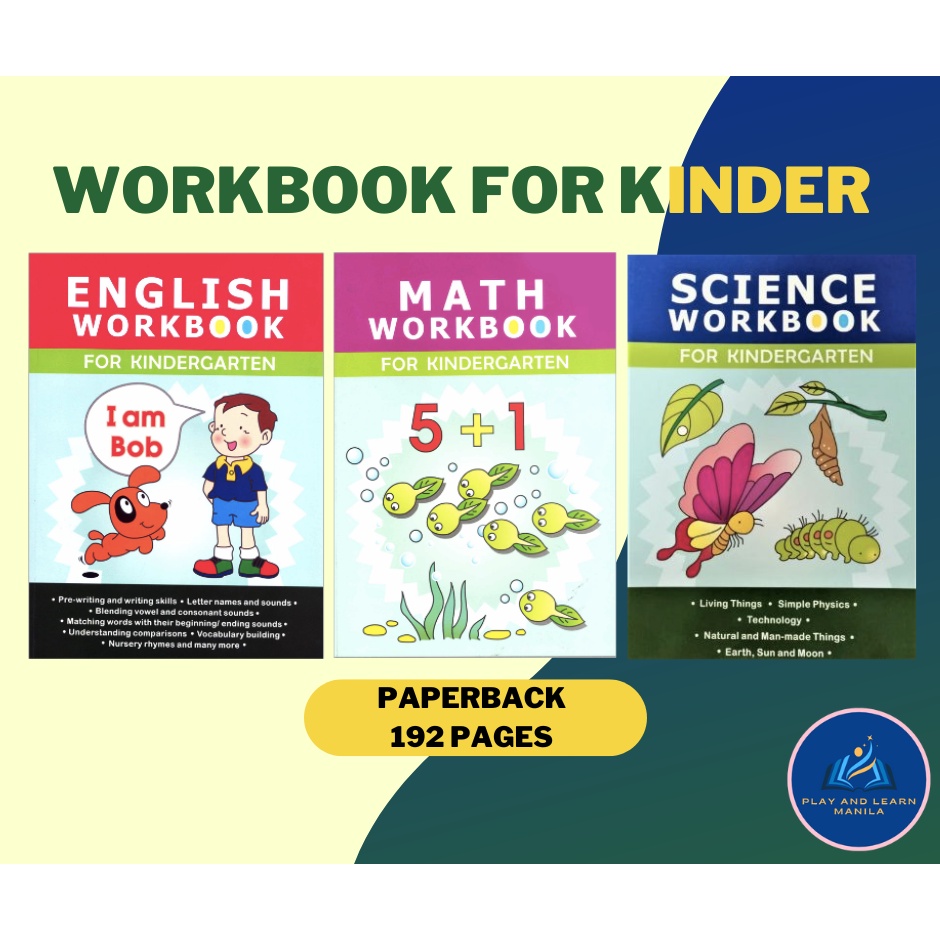Math / English / Science Workbook for Kindergarten | Shopee Philippines
