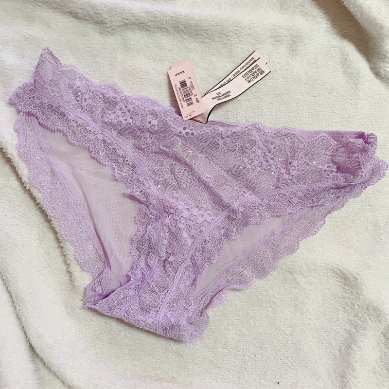 Victoria's Secret Purple Lace Mesh Underwear
