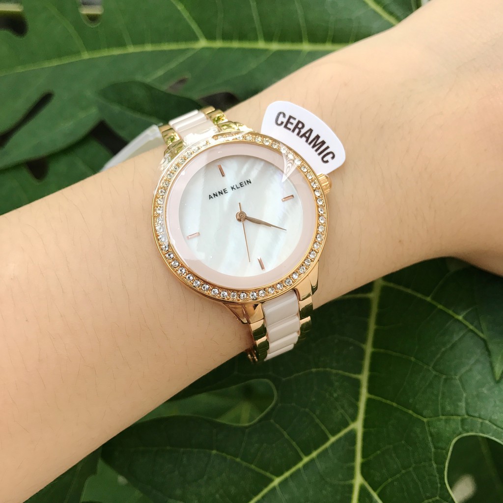 Anne klein pink online ceramic watch