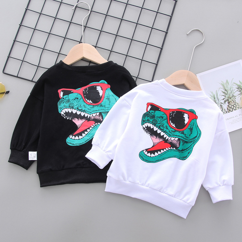 04 years old boys' clothing children's Dinosaur print raglan sleeve — free download