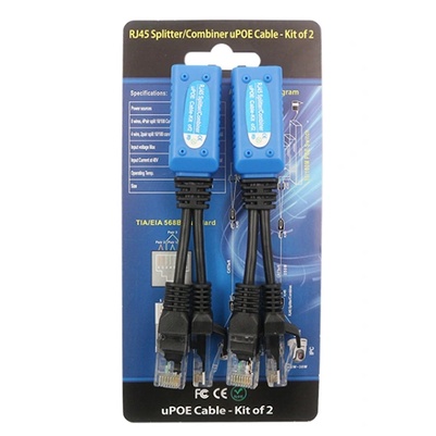 RJ45 Splitter combiner uPOE cable,2 POE camera use 1 net cable POE ...
