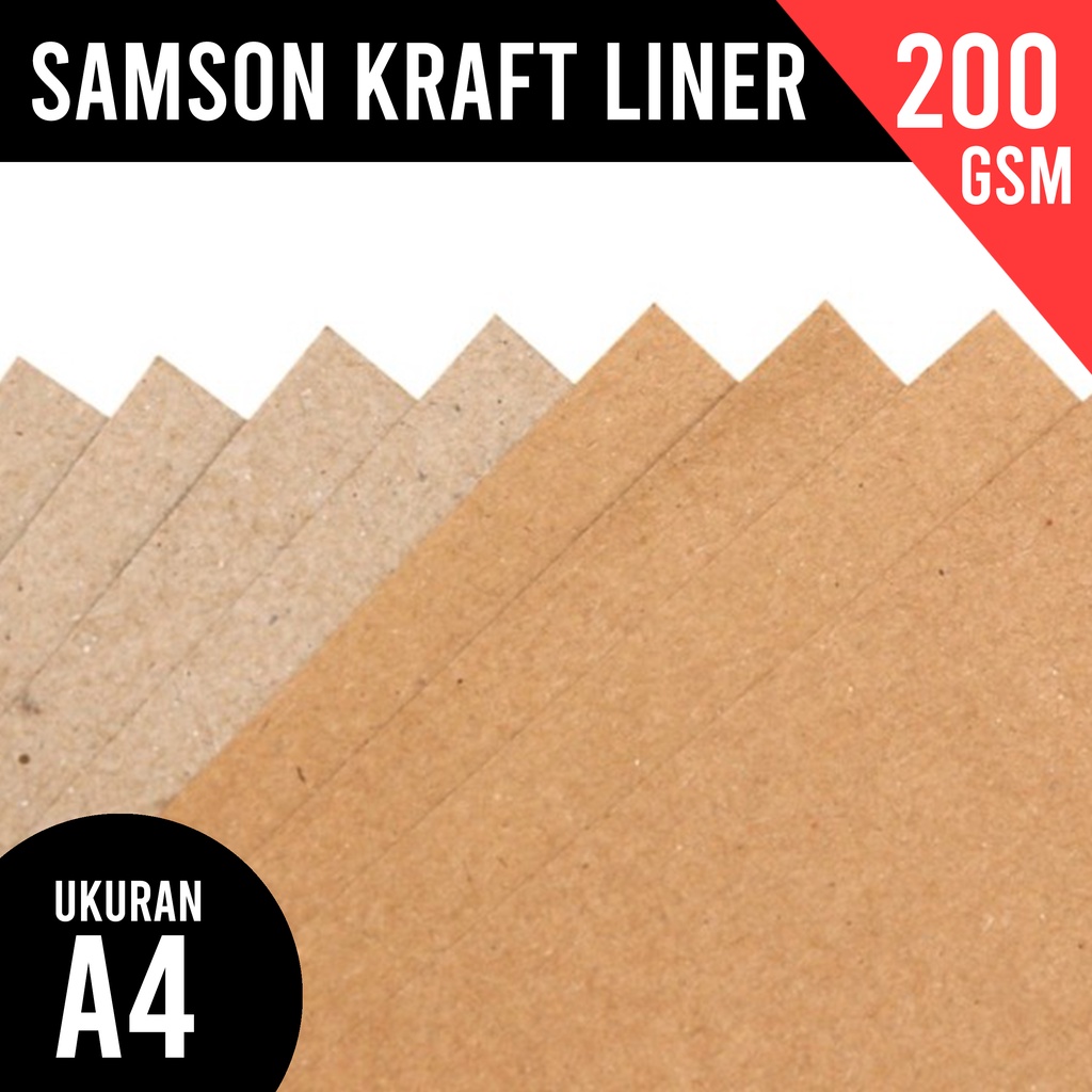 Samson Kraft A4 Paper, 200 Gsm (100 Sheets) | Shopee Philippines