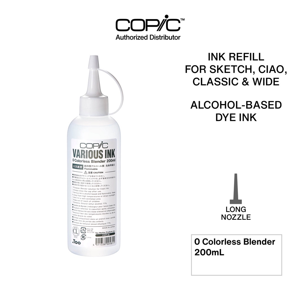 Copic Ink Refill 0 Colorless Blender 200cc | Shopee Philippines