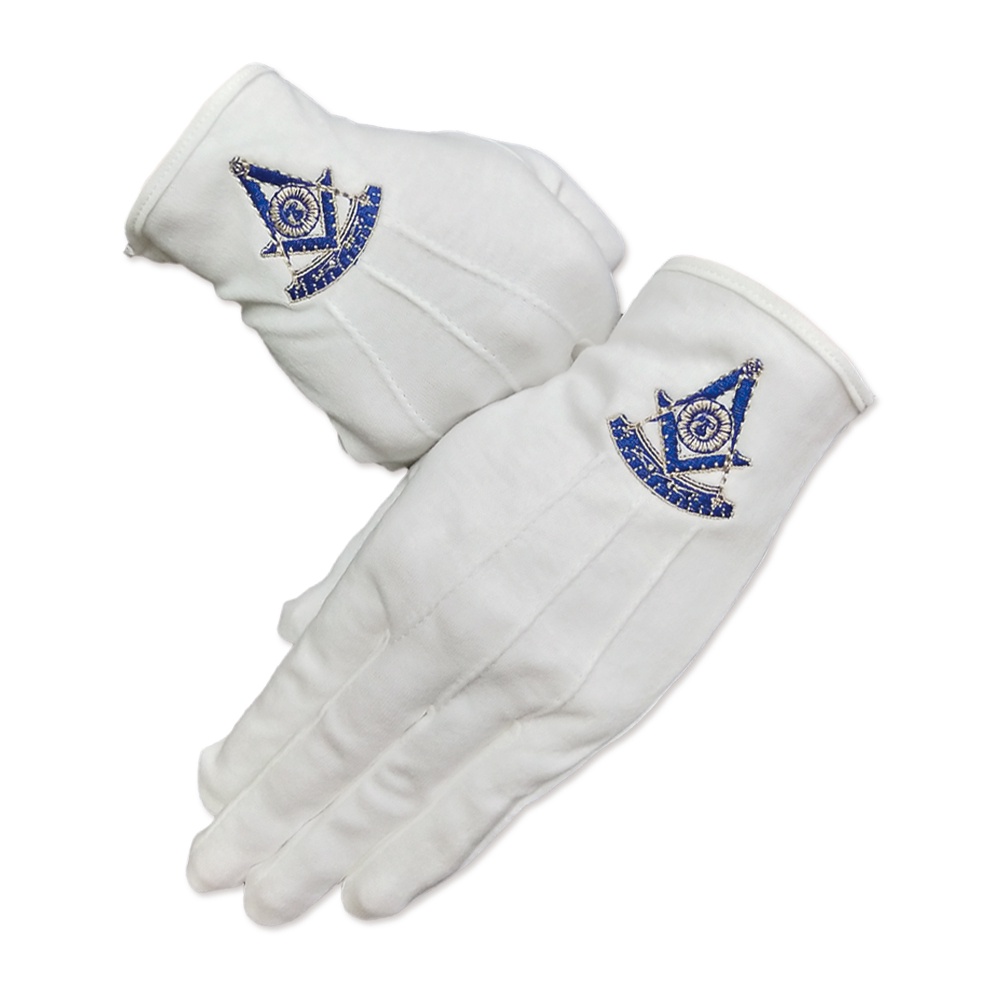 2022 Freemasons Past Master Masonic Gloves White Cotton Hand