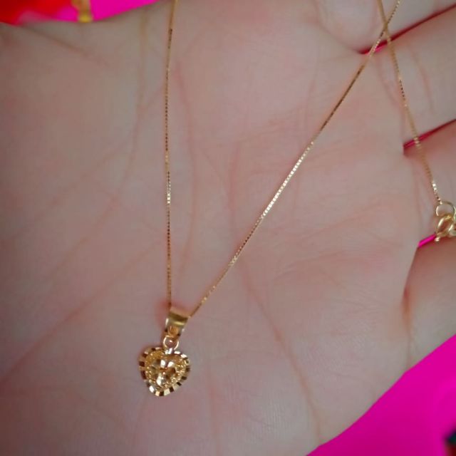 Unlistore PH 18K Saudi Gold Necklace with Pendant
