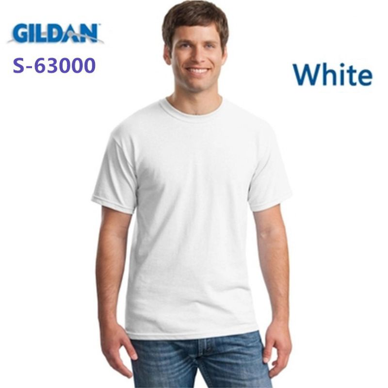 Gildan Premium Cotton 76000 Round Neck White | Shopee Philippines