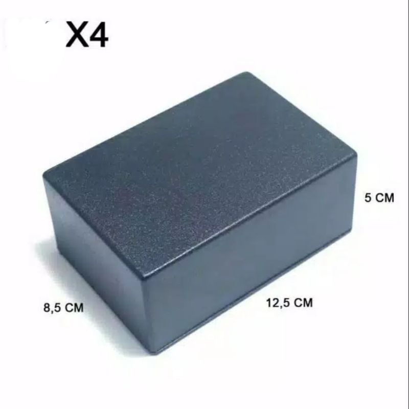 HITAM Black BOX / PLASTIC BOX X4 WITHOUT HOLES + BONUS SCREWS | Shopee ...