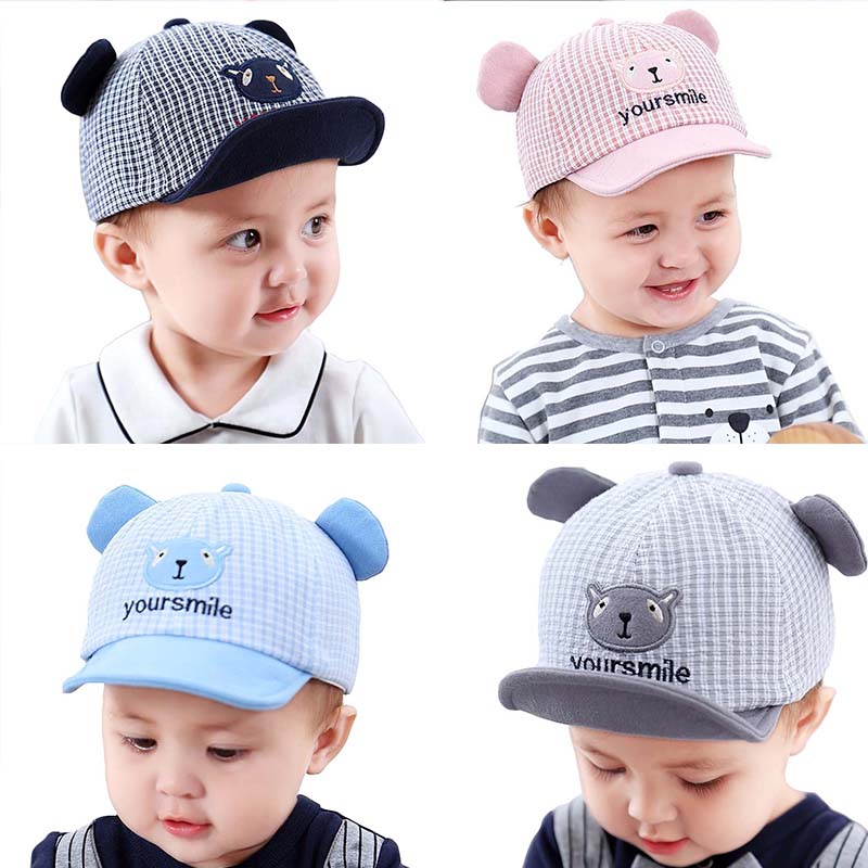 I love Dad Cute Baby Boy Cap Embroidery Bear Baby Baseball Cap with Ear Summer Autumn Children Cotton Sun Hat Shopee Philippines