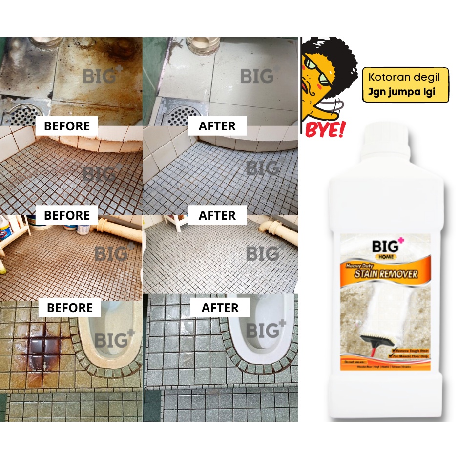 BIG+ Heavy Duty Stain Remover Toilet Floor Cleaner Liquid Bathroom