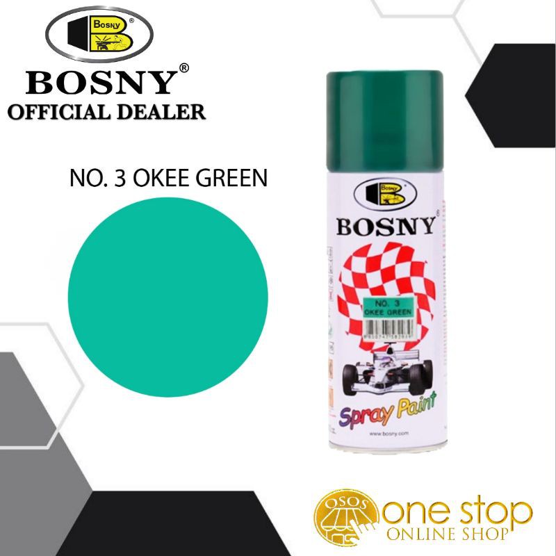 Bosny 100 Acyrlic Spray Paint No 3 Okee Green •osos• Shopee Philippines