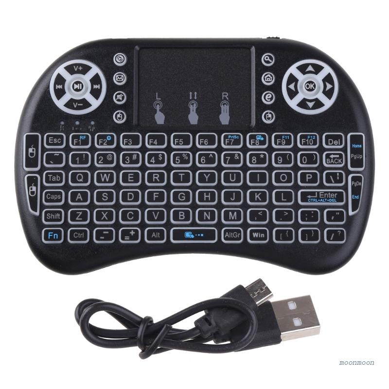 lucky Backlit 2.4GHz Mini Wireless Keyboard Remote Control with ...