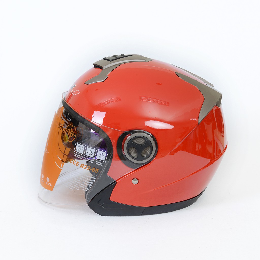 Hnj Half Face Dual Visor Helmet Ym Shopee Philippines